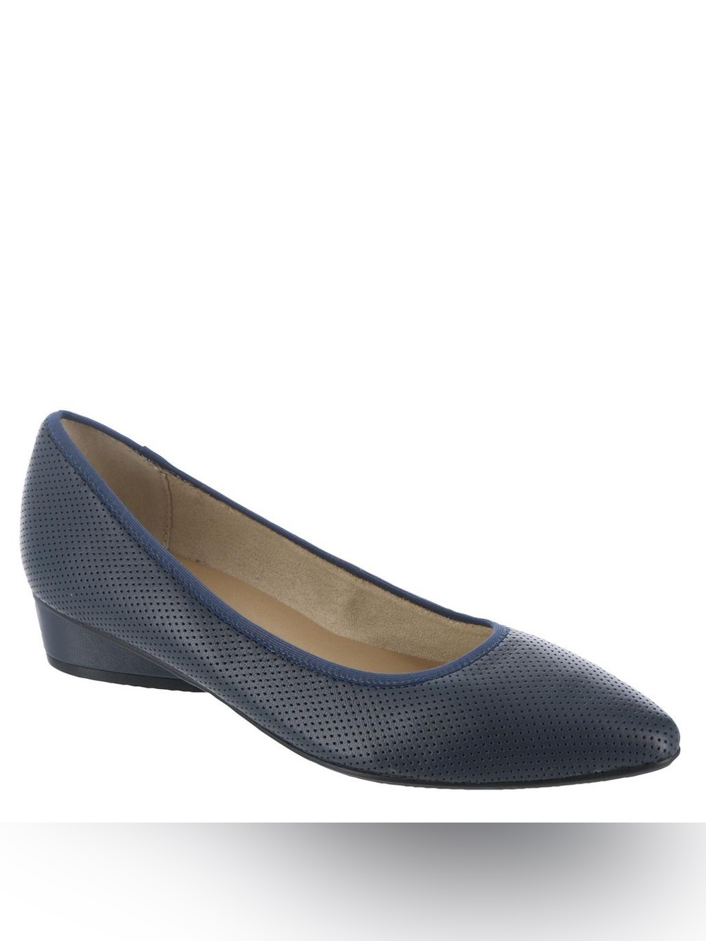 NWOT VANELi leather Fiona Womens pump navy blue Casual business shoe 10.5